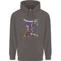 Gemini Star Sign Astrological Zodiac Mens 80% Cotton Hoodie Charcoal