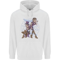 Gemini Star Sign Astrological Zodiac Mens 80% Cotton Hoodie White