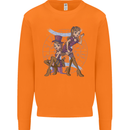 Gemini Star Sign Astrological Zodiac Mens Sweatshirt Jumper Orange
