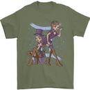 Gemini Star Sign Astrological Zodiac Mens T-Shirt 100% Cotton Military Green
