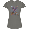 Gemini Star Sign Astrological Zodiac Womens Petite Cut T-Shirt Charcoal