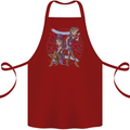 Gemini Star Sign Zodiac Astrological Cotton Apron 100% Organic Maroon