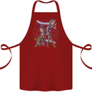 Gemini Star Sign Zodiac Astrological Cotton Apron 100% Organic Maroon