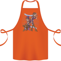 Gemini Star Sign Zodiac Astrological Cotton Apron 100% Organic Orange