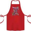 Gemini Star Sign Zodiac Astrological Cotton Apron 100% Organic Red