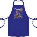 Gemini Star Sign Zodiac Astrological Cotton Apron 100% Organic Royal Blue