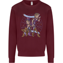 Gemini Star Sign Zodiac Astrological Kids Sweatshirt Jumper Maroon