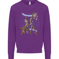 Gemini Star Sign Zodiac Astrological Kids Sweatshirt Jumper Purple