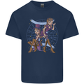 Gemini Star Sign Zodiac Astrological Kids T-Shirt Childrens Navy Blue