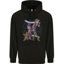 Gemini Star Sign Zodiac Astrological Mens 80% Cotton Hoodie Black