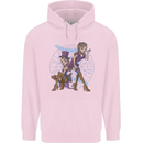 Gemini Star Sign Zodiac Astrological Mens 80% Cotton Hoodie Light Pink