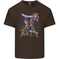 Gemini Star Sign Zodiac Astrological Mens Cotton T-Shirt Tee Top Dark Chocolate