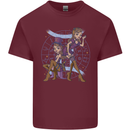 Gemini Star Sign Zodiac Astrological Mens Cotton T-Shirt Tee Top Maroon