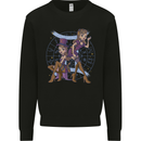 Gemini Star Sign Zodiac Astrological Mens Sweatshirt Jumper Black
