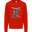 Gemini Star Sign Zodiac Astrological Mens Sweatshirt Jumper Bright Red