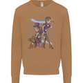 Gemini Star Sign Zodiac Astrological Mens Sweatshirt Jumper Caramel Latte