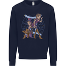 Gemini Star Sign Zodiac Astrological Mens Sweatshirt Jumper Navy Blue