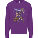 Gemini Star Sign Zodiac Astrological Mens Sweatshirt Jumper Purple