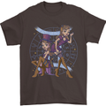 Gemini Star Sign Zodiac Astrological Mens T-Shirt 100% Cotton Dark Chocolate
