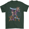 Gemini Star Sign Zodiac Astrological Mens T-Shirt 100% Cotton Forest Green