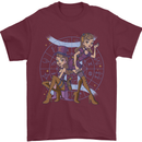 Gemini Star Sign Zodiac Astrological Mens T-Shirt 100% Cotton Maroon