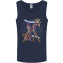 Gemini Star Sign Zodiac Astrological Mens Vest Tank Top Navy Blue
