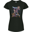 Gemini Star Sign Zodiac Astrological Womens Petite Cut T-Shirt Black