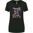 Gemini Star Sign Zodiac Astrological Womens Wider Cut T-Shirt Black