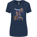 Gemini Star Sign Zodiac Astrological Womens Wider Cut T-Shirt Navy Blue