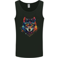 Geometric Wolf Wolves Mens Vest Tank Top Black