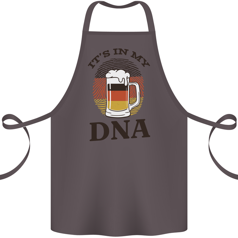 German Beer It's in My DNA Funny Germany Cotton Apron 100% Organic Dark Grey
