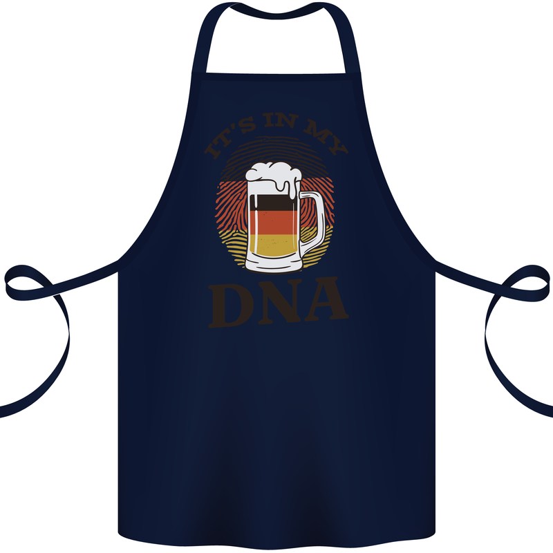 German Beer It's in My DNA Funny Germany Cotton Apron 100% Organic Navy Blue