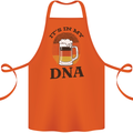 German Beer It's in My DNA Funny Germany Cotton Apron 100% Organic Orange