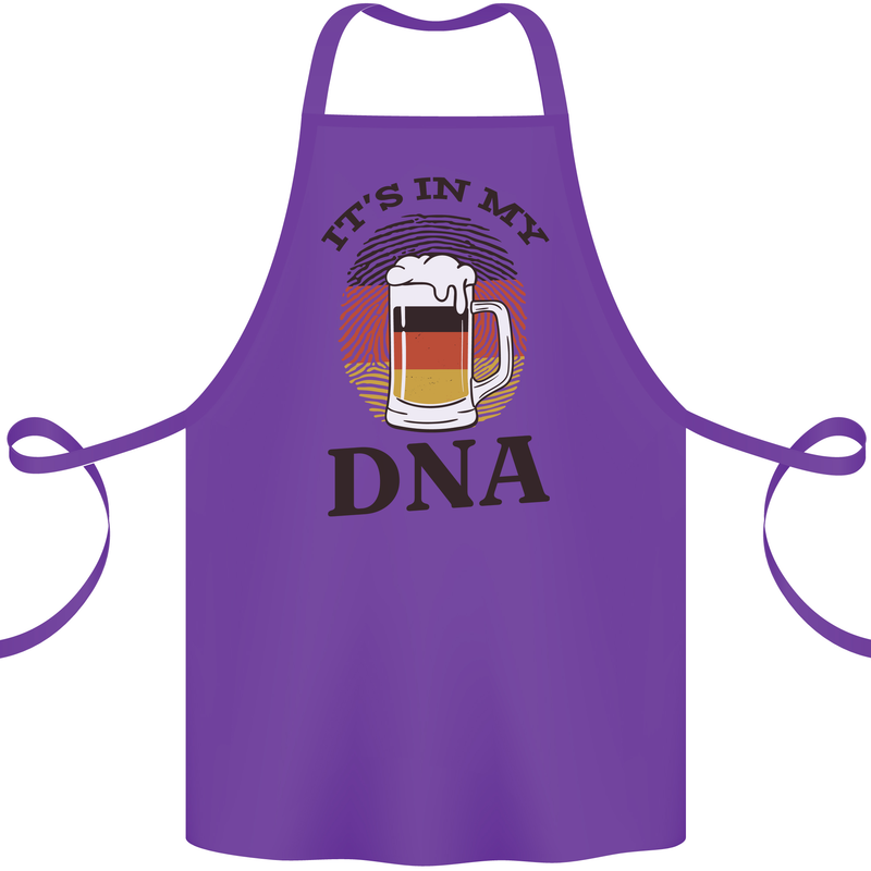 German Beer It's in My DNA Funny Germany Cotton Apron 100% Organic Purple