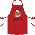 German Beer It's in My DNA Funny Germany Cotton Apron 100% Organic Red