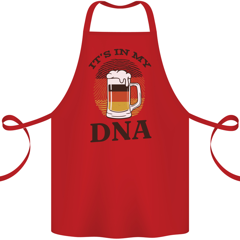 German Beer It's in My DNA Funny Germany Cotton Apron 100% Organic Red