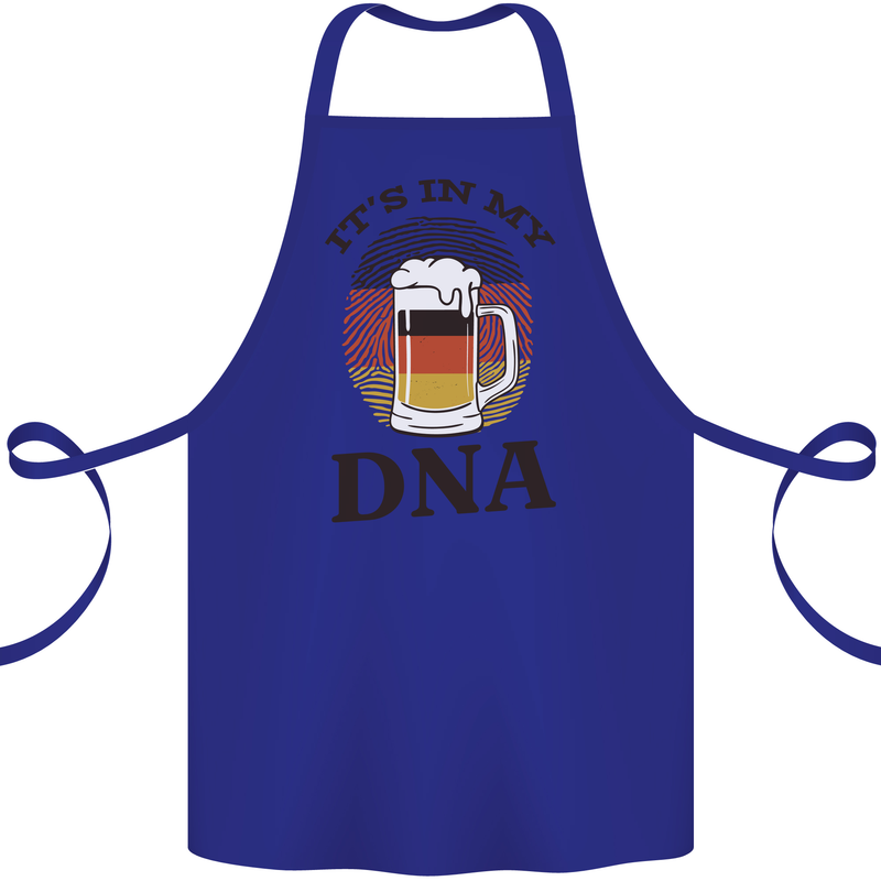 German Beer It's in My DNA Funny Germany Cotton Apron 100% Organic Royal Blue