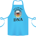 German Beer It's in My DNA Funny Germany Cotton Apron 100% Organic Turquoise