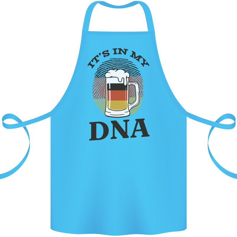 German Beer It's in My DNA Funny Germany Cotton Apron 100% Organic Turquoise