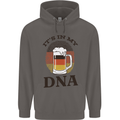 German Beer It's in My DNA Funny Germany Mens 80% Cotton Hoodie Charcoal
