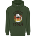 German Beer It's in My DNA Funny Germany Mens 80% Cotton Hoodie Forest Green