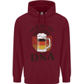 German Beer It's in My DNA Funny Germany Mens 80% Cotton Hoodie Maroon