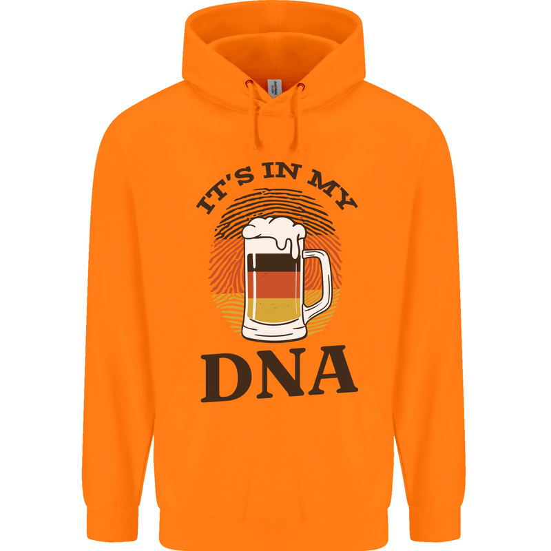 German Beer It's in My DNA Funny Germany Mens 80% Cotton Hoodie Orange