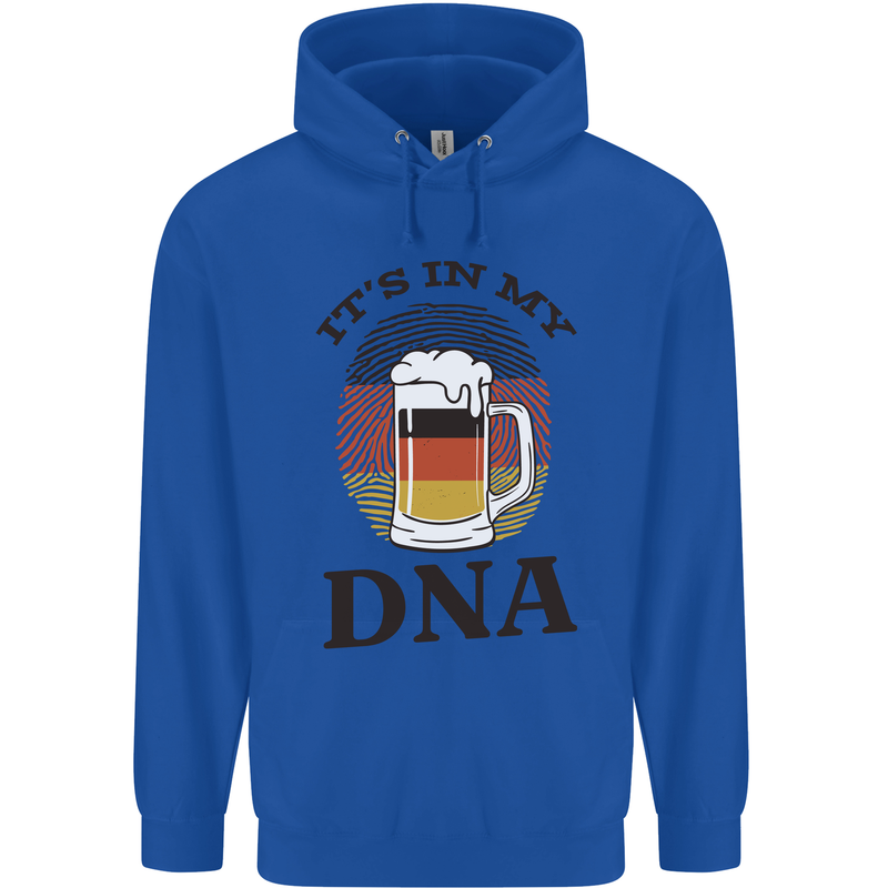 German Beer It's in My DNA Funny Germany Mens 80% Cotton Hoodie Royal Blue