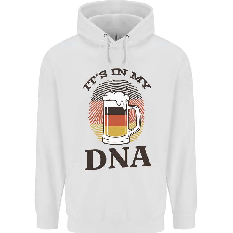 German Beer It's in My DNA Funny Germany Mens 80% Cotton Hoodie White