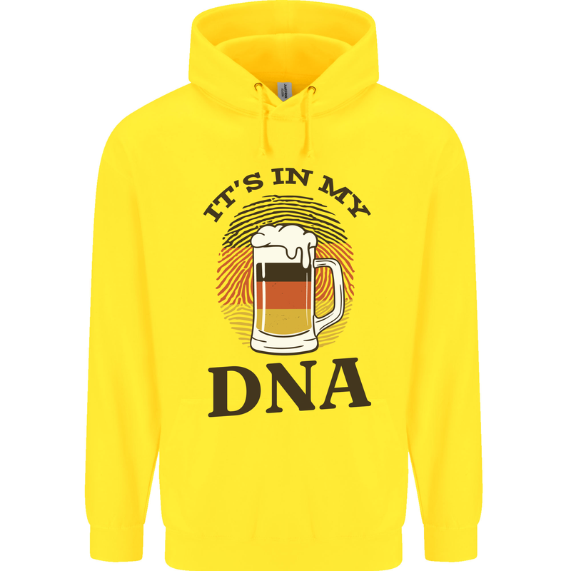 German Beer It's in My DNA Funny Germany Mens 80% Cotton Hoodie Yellow