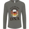 German Beer It's in My DNA Funny Germany Mens Long Sleeve T-Shirt Charcoal