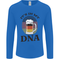 German Beer It's in My DNA Funny Germany Mens Long Sleeve T-Shirt Royal Blue
