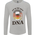 German Beer It's in My DNA Funny Germany Mens Long Sleeve T-Shirt Sports Grey