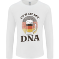 German Beer It's in My DNA Funny Germany Mens Long Sleeve T-Shirt White